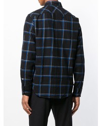 Мужская черная рубашка с длинным рукавом в клетку от rag & bone