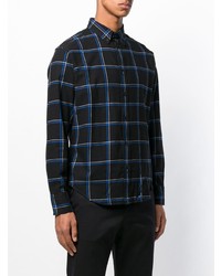 Мужская черная рубашка с длинным рукавом в клетку от rag & bone