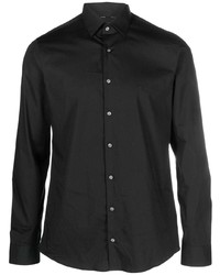 Мужская черная рубашка с длинным рукавом с вышивкой от Calvin Klein
