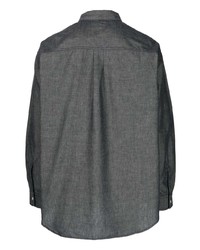 Мужская черная рубашка с длинным рукавом с вышивкой от A Bathing Ape