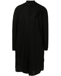 Мужская черная рубашка с длинным рукавом с вышивкой от Julius