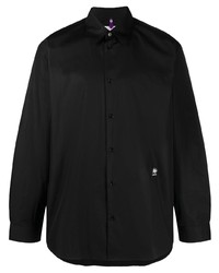 Мужская черная рубашка с длинным рукавом с вышивкой от Oamc