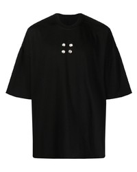Мужская черная рубашка с длинным рукавом с люверсами от Rick Owens DRKSHDW