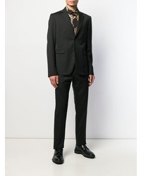 Мужская черная рубашка с длинным рукавом с принтом от Versace Collection