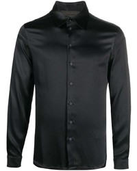 Мужская черная рубашка с длинным рукавом с принтом от Atu Body Couture