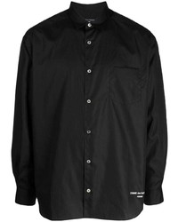 Мужская черная рубашка с длинным рукавом с принтом от Comme des Garcons Homme