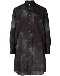 Мужская черная рубашка с длинным рукавом с принтом от Comme Des Garcons SHIRT