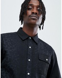 Мужская черная рубашка с длинным рукавом с принтом от Diamond Supply
