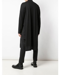 Мужская черная рубашка с длинным рукавом с принтом от Yohji Yamamoto