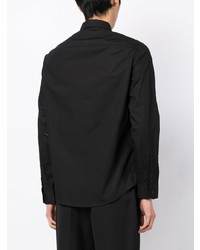 Мужская черная рубашка с длинным рукавом с принтом от Armani Exchange