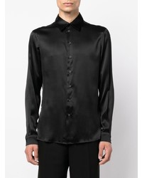Мужская черная рубашка с длинным рукавом с принтом от Atu Body Couture