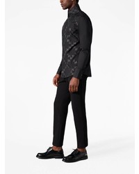 Мужская черная рубашка с длинным рукавом с украшением от Karl Lagerfeld