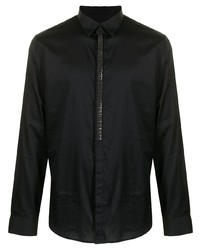 Мужская черная рубашка с длинным рукавом с шипами от Armani Exchange