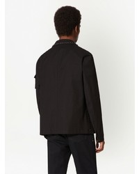 Мужская черная рубашка с длинным рукавом с шипами от Valentino