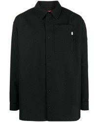 Мужская черная рубашка с длинным рукавом от 424