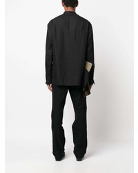 Мужская черная рубашка с длинным рукавом от Ziggy Chen
