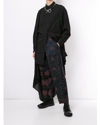 Мужская черная рубашка с длинным рукавом от Yohji Yamamoto