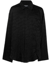 Мужская черная рубашка с длинным рукавом от Balenciaga