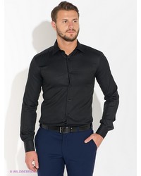 Мужская черная рубашка с длинным рукавом от Bazioni