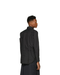 Мужская черная рубашка с длинным рукавом от Fumito Ganryu