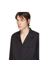 Мужская черная рубашка с длинным рукавом от Sulvam