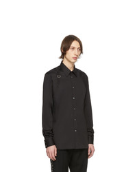 Мужская черная рубашка с длинным рукавом от Alexander McQueen