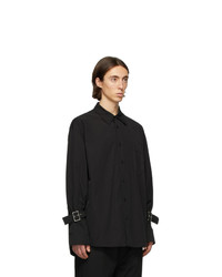 Мужская черная рубашка с длинным рукавом от We11done