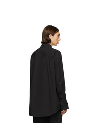 Мужская черная рубашка с длинным рукавом от We11done