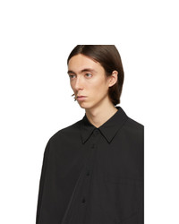 Мужская черная рубашка с длинным рукавом от We11done