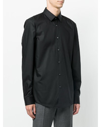 Мужская черная рубашка с длинным рукавом от Hugo Boss