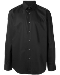 Мужская черная рубашка с длинным рукавом от BOSS