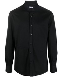 Мужская черная рубашка с длинным рукавом от Brunello Cucinelli