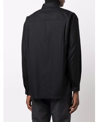 Мужская черная рубашка с длинным рукавом от Auralee