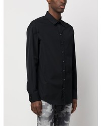 Мужская черная рубашка с длинным рукавом от DSQUARED2