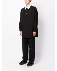 Мужская черная рубашка с длинным рукавом от Yohji Yamamoto