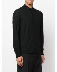 Мужская черная рубашка с длинным рукавом от Herno