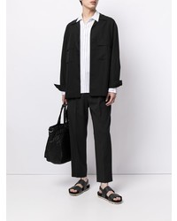 Мужская черная рубашка с длинным рукавом от Solid Homme