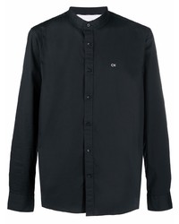 Мужская черная рубашка с длинным рукавом от Calvin Klein