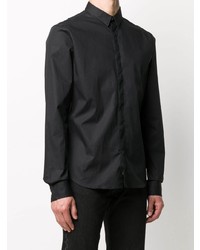 Мужская черная рубашка с длинным рукавом от Versus