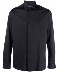 Мужская черная рубашка с длинным рукавом от Canali