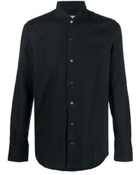 Мужская черная рубашка с длинным рукавом от Canali