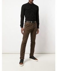 Мужская черная рубашка с длинным рукавом от Eleventy