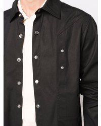 Мужская черная рубашка с длинным рукавом от Rick Owens