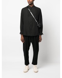 Мужская черная рубашка с длинным рукавом от Ziggy Chen