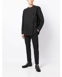 Мужская черная рубашка с длинным рукавом от Jil Sander