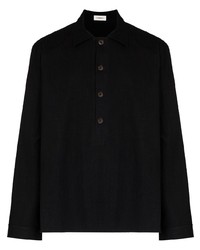 Мужская черная рубашка с длинным рукавом от COMMAS