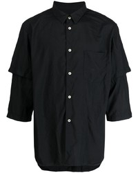 Мужская черная рубашка с длинным рукавом от Comme des Garcons Homme Deux
