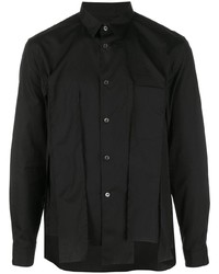 Мужская черная рубашка с длинным рукавом от Comme Des Garcons Homme Plus