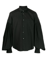 Мужская черная рубашка с длинным рукавом от Comme Des Garcons Homme Plus