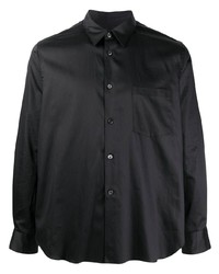 Мужская черная рубашка с длинным рукавом от Comme Des Garcons Homme Plus